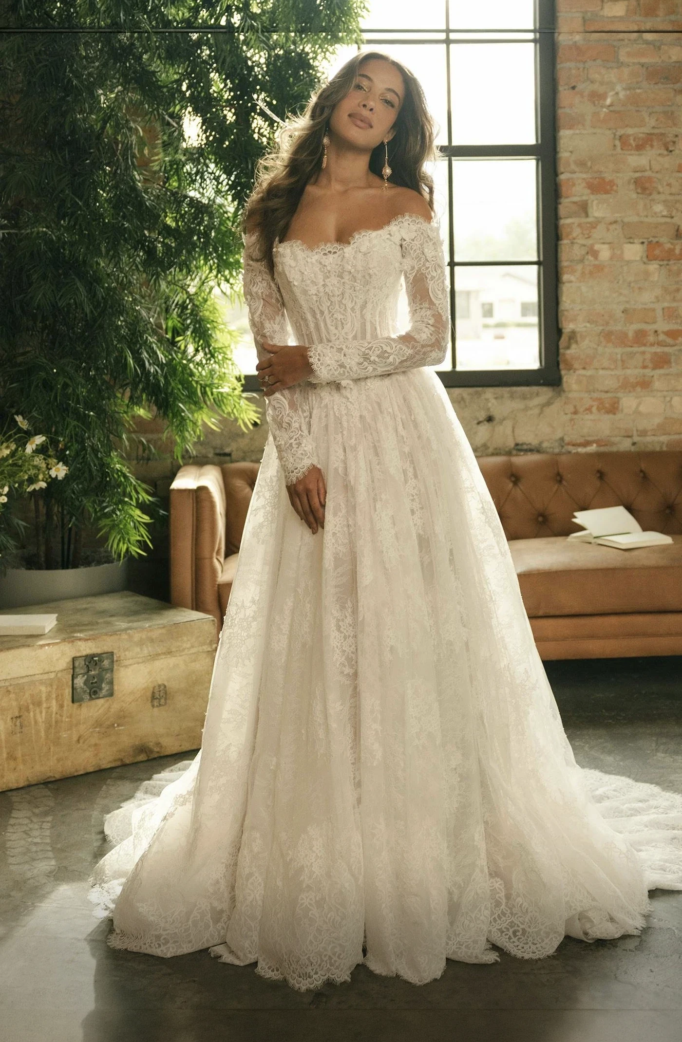 Model wearing a gown by Maggie Sottero