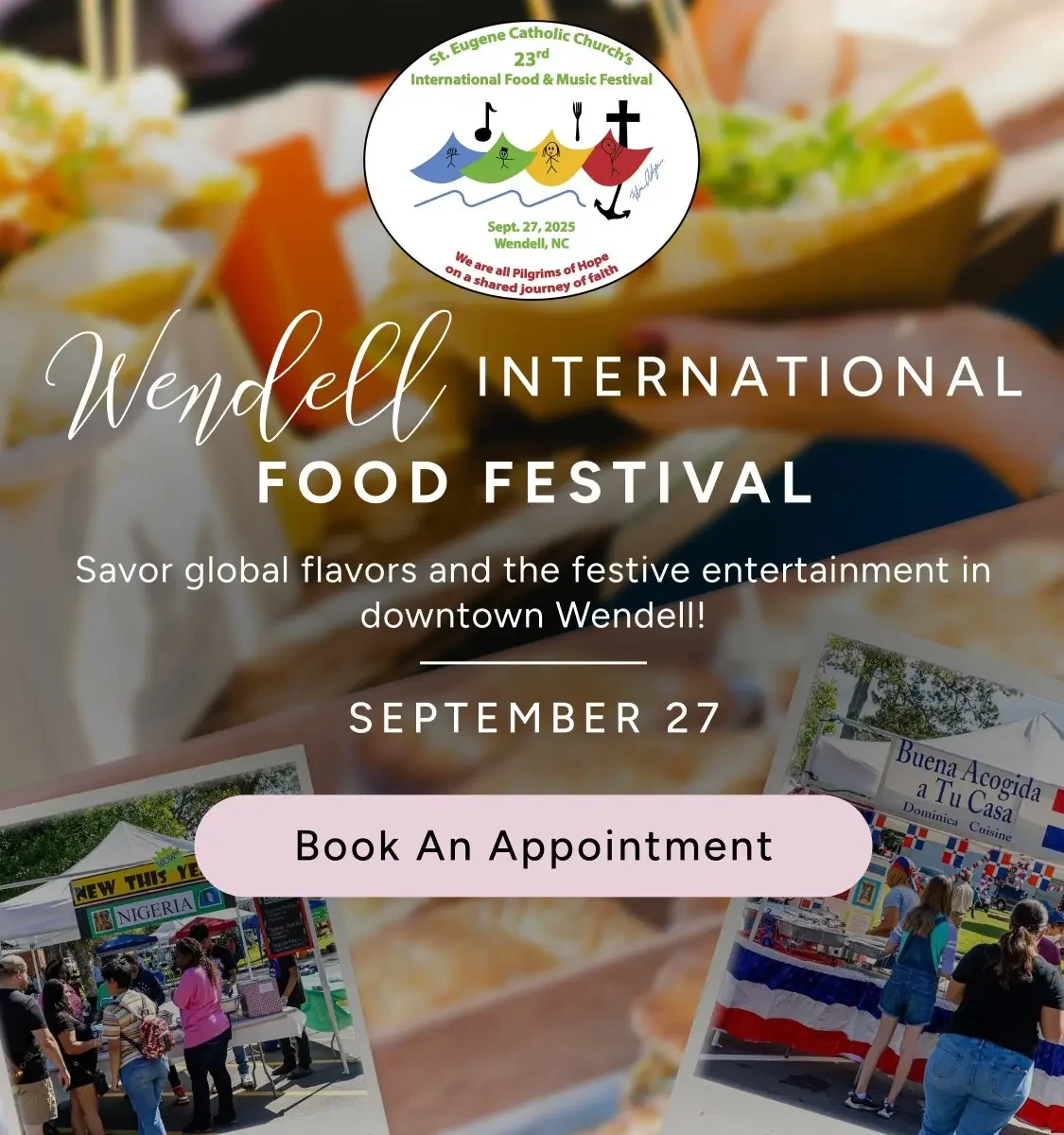 Wendell International Food Festival Banner Mobile