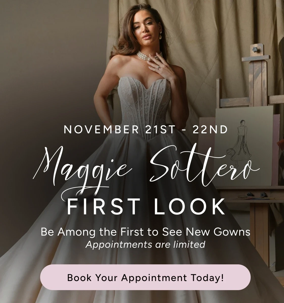 Maggie Sottero First Look Event Mobile Banner